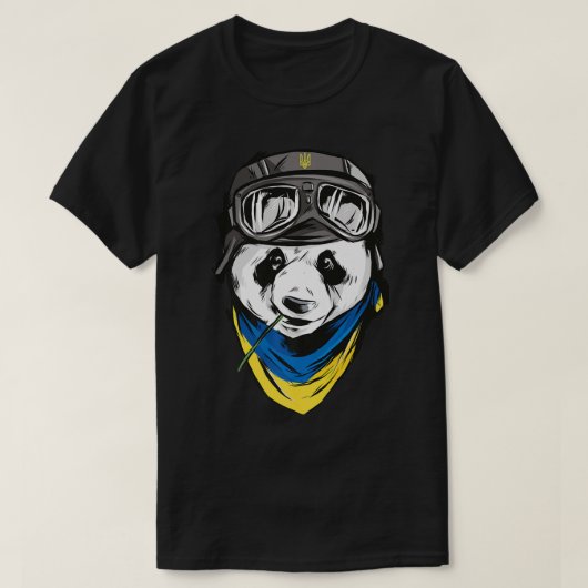 Panda Oekraïnse vlag Oekraïnes oekraïense souvenir T-shirt (Design voorkant)