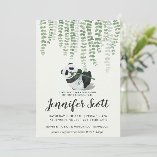 Panda Oerwoud Baby shower (Staand voorkant)