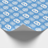 Panda Oerwoud impressies op blauw Cadeaupapier (Hoek)