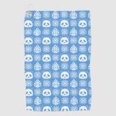 Panda Oerwoud impressies op blauw Golfhanddoek (Voorkant)