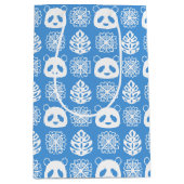 Panda Oerwoud impressies op blauw Medium Cadeauzakje (Voorkant)