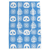 Panda Oerwoud impressies op blauw Medium Cadeauzakje (Achterkant)