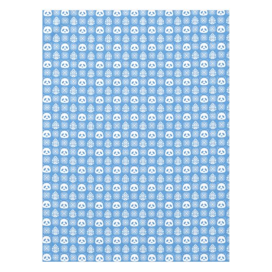 Panda Oerwoud impressies op blauw Tafelkleed (Voorkant)
