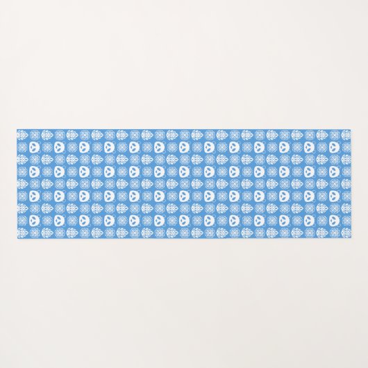 Panda Oerwoud impressies op blauw Yogamat (Achterkant (horizontaal))