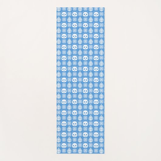 Panda Oerwoud impressies op blauw Yogamat (Voorkant)