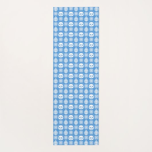 Panda Oerwoud impressies op blauw Yogamat (Achterkant)
