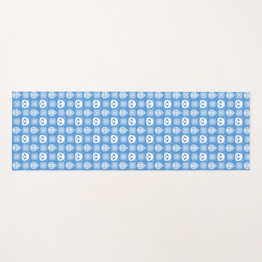 Panda Oerwoud impressies op blauw Yogamat (Voorkant (horizontaal))