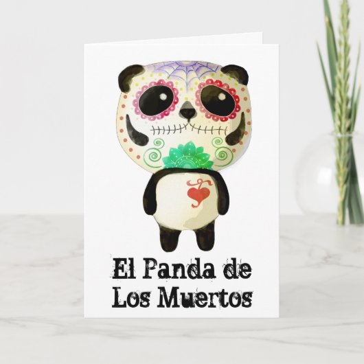 Panda of The Day of The Dead Kaart (Voorkant)