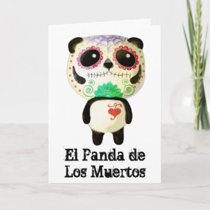 Panda of The Day of The Dead Kaart
