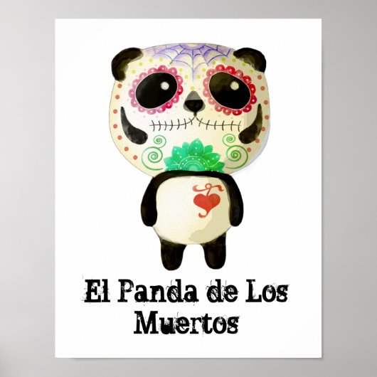 Panda of The Day of The Dead Poster (Voorkant)