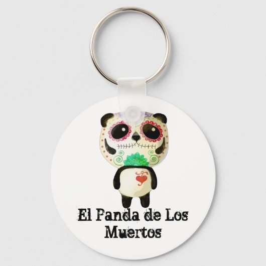 Panda of The Day of The Dead Sleutelhanger (Voorkant)