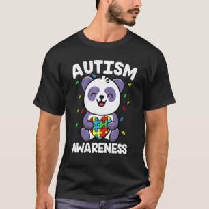 Panda Ondersteunende Strijder van Autisme Bewustzi T-shirt