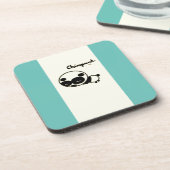 Panda onderzetter van harde kunststof (Linkerzijde)