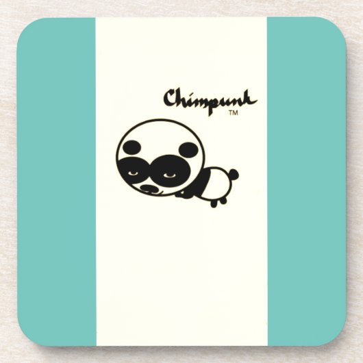 Panda onderzetter van harde kunststof (Voorkant)