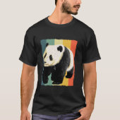 Panda ontwerp voor mannen vrouwen Kinder reuzenpan T-shirt (Voorkant)