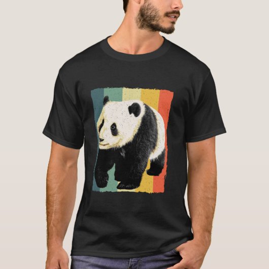 Panda ontwerp voor mannen vrouwen Kinder reuzenpan T-shirt (Voorkant)