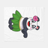 Panda op Ballet Dance Fleece Deken (Voorkant (Horizontaal))