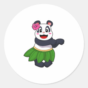 Panda op Ballet Dance Ronde Sticker