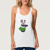 Panda op Ballet Dance Tanktop (Voorkant)