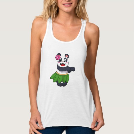 Panda op Ballet Dance Tanktop (Voorkant)