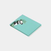 Panda op Bamboo Post-it® Notes (Schuin)