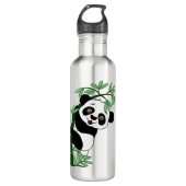 Panda op Bamboo Waterfles (Voorkant)