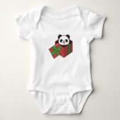 Panda op Birthday in Gift Romper (Voorkant)