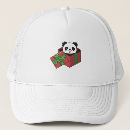 Panda op Birthday in Gift Trucker Pet (Voorkant)