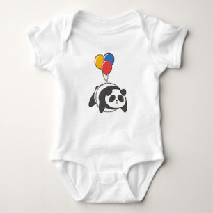 Panda op Birthday met Ballon Romper