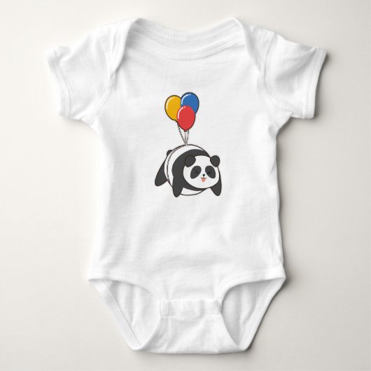 Panda op Birthday met Ballon Romper (Voorkant)