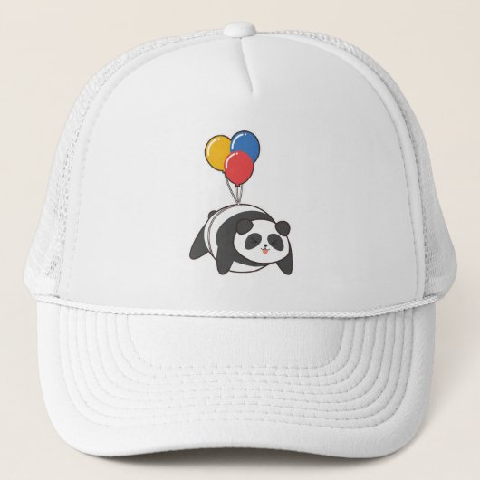 Panda op Birthday met Ballon Trucker Pet (Voorkant)