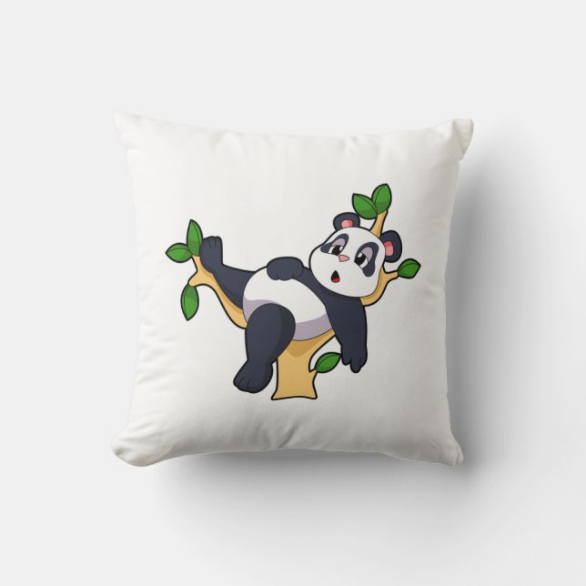 Panda op boom kussen (Voorkant)