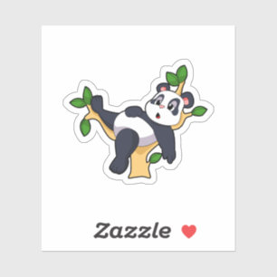 Panda op boom sticker