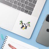 Panda op boom sticker (Laptop met iPhone)