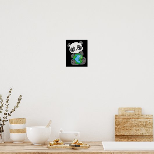 Panda op de Dag van de aarde Poster (Keuken)