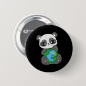 Panda op de Dag van de aarde Ronde Button 5,7 Cm (Voorkant /achterkant)