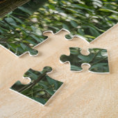 Panda op een houten platform legpuzzel (Zijkant)