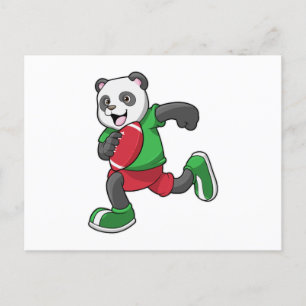 Panda op Football met apparatuur Briefkaart