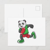 Panda op Football met apparatuur Briefkaart (Voorkant / Achterkant)