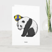 Panda op Handball Sports Kaart (Achterkant)