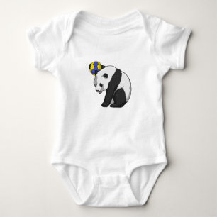 Panda op Handball Sports Romper