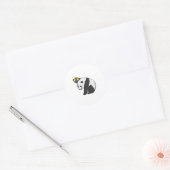Panda op Handball Sports Ronde Sticker (Envelop)