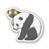 Panda op Handball Sports Sticker (Voorkant)