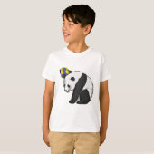 Panda op Handball Sports T-shirt (Voorkant volledig)