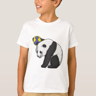 Panda op Handball Sports T-shirt