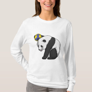 Panda op Handball Sports T-shirt