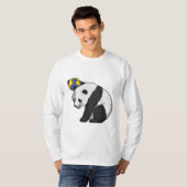 Panda op Handball Sports T-shirt (Voorkant volledig)