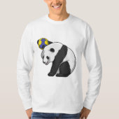 Panda op Handball Sports T-shirt (Voorkant)