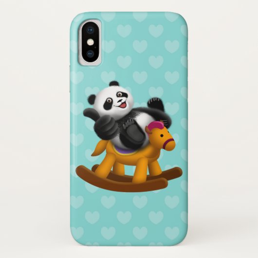 Panda op het rotpaard Case-Mate iPhone case (Achterkant)