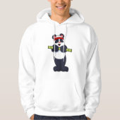 Panda op het werk uit met Bamboe Weight Hoodie (Voorkant)